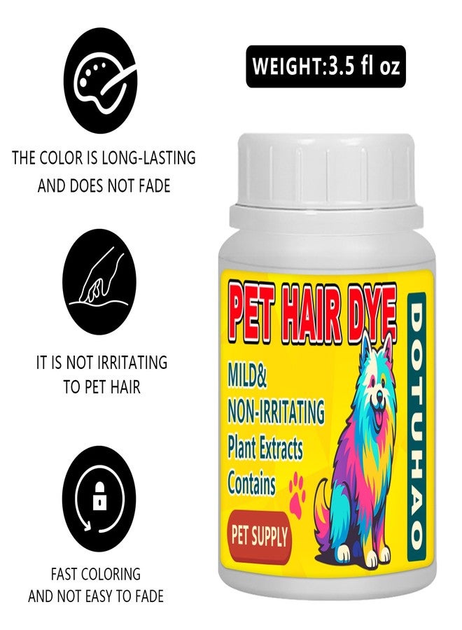 DOTUHAO Dog Hair Dye, Pink Color Pet Hair Dye, Pet Safe Dyes, Dog Hairs Coloring Agent, Fashionable DIY Pet Grooming Easy to Use Pet Hairs Dyes Permanent for Pets Grooming (Pink,3.5 fl oz / 100 ml) - Image 5